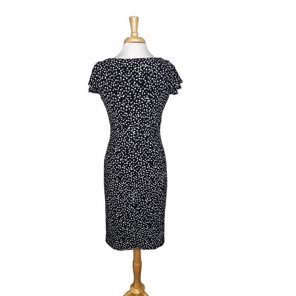 Lauren Ralph Lauren Polka Dot Print Sheath Dress Size 8 - Picture 3 of 8